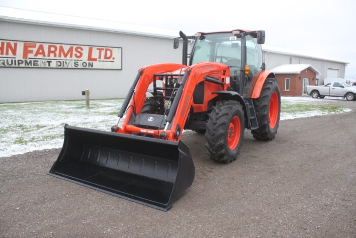 Kubota M135 GX 4wd tractor, cab, air, New M52 loader, 4 remotes, 460/85R-38, powershift. - Image 2