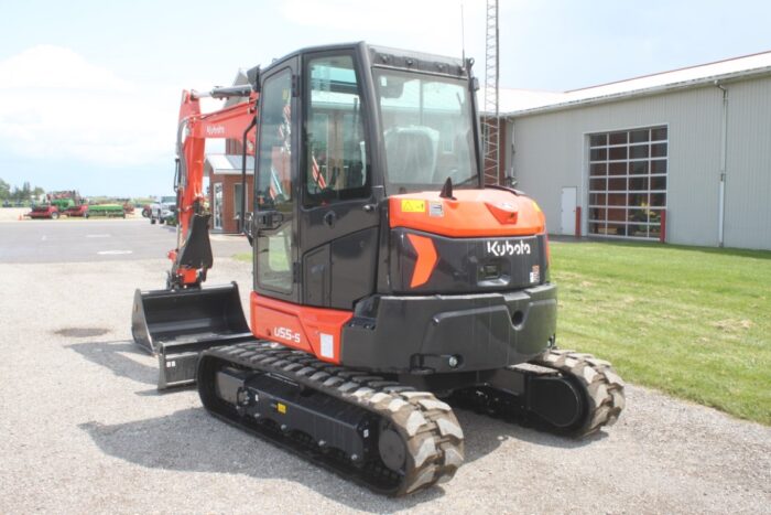 Kubota U55-5 excavator, cab/air, 2-speed, thumb, angle blade, as new - Image 7