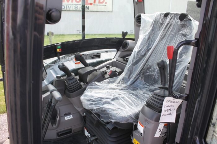 Kubota U55-5 excavator, cab/air, 2-speed, thumb, angle blade, as new - Image 16