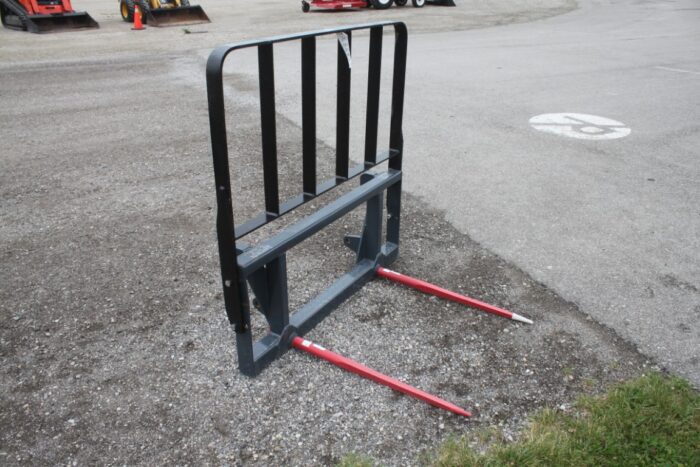 Challenger double prong bale spear, 39" tines, Euro QT with highback bale guard - Image 2