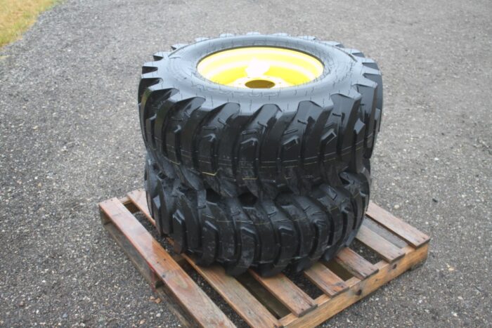 JD set of  2 rear tire assemblies to fit compact tractor, 2000R series