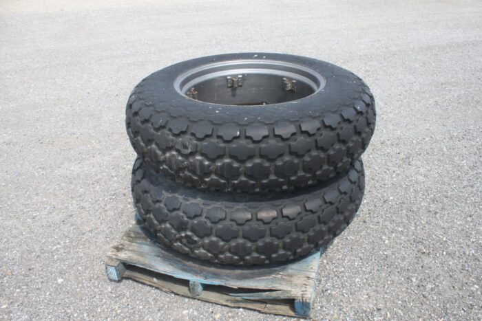 Firestone 13.6x28 turf tires on rims - Image 2