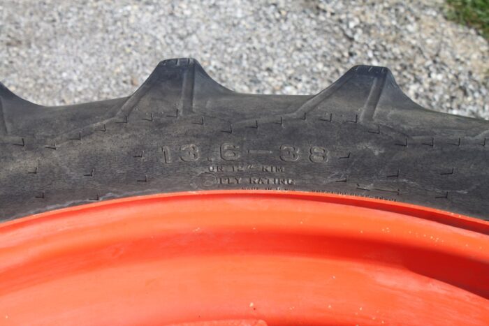 set of 13.6x 38 tires and wheel assemblies - Image 7