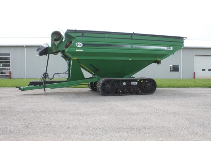 J& M 1501-22T 1500 bu grain cart, 22 inch auger, scales, roll tarp, StormTracker undercarriage