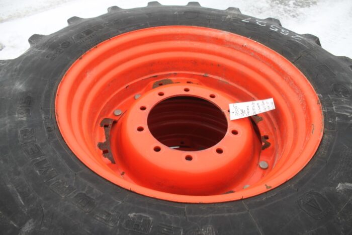 Firestone Used 380/85R-30 front tractor tires on Kubota 10 bolt rims, 11" pilot, 13" bolt circle - Image 4