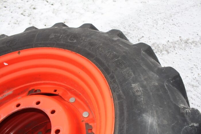Firestone Used 380/85R-30 front tractor tires on Kubota 10 bolt rims, 11" pilot, 13" bolt circle - Image 6