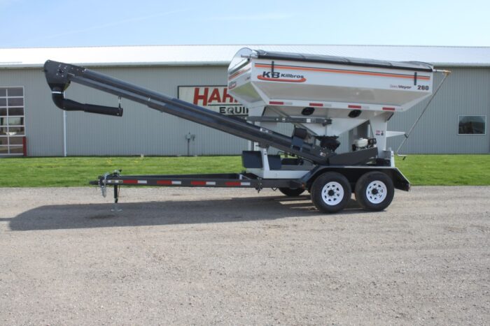 Kilbros 260 seed tender, electric lift-lower winch, 2 function wireless remote, 4-point scale kit