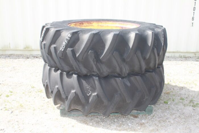 20.8-38 bias 10 bolt axle duals, 18"-38" rims,yellow, 10x13 1/4 bolt circle, 11" pilot