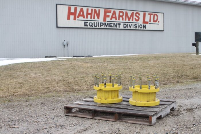 John Deere, yellow spacers for duals