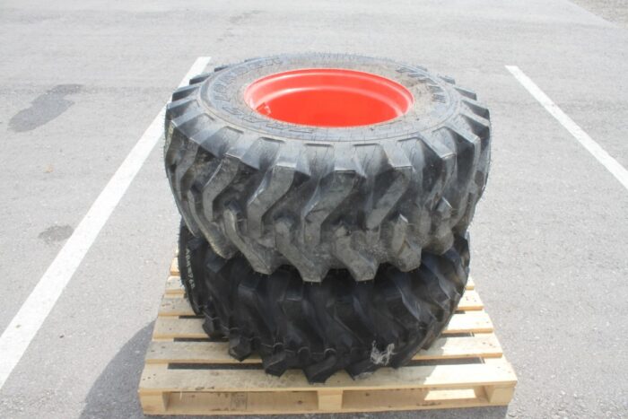 Titan pair of 15x19.5 on Kubota rim, 100% tread - Image 3