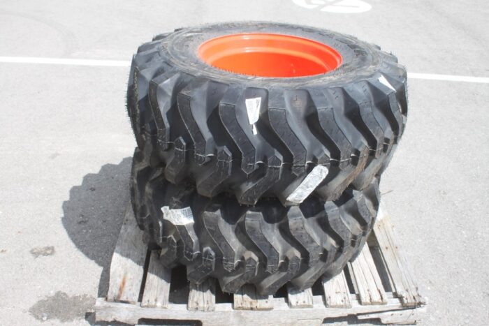 Titan pair of 15x19.5 on Kubota rim, 100% tread - Image 4