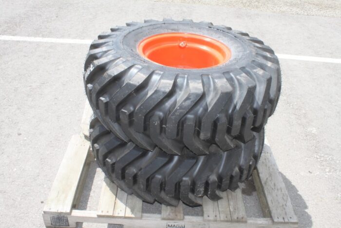 Goodyear set of 12.4x16 tires on Kubota rim, 100% tread - Image 2