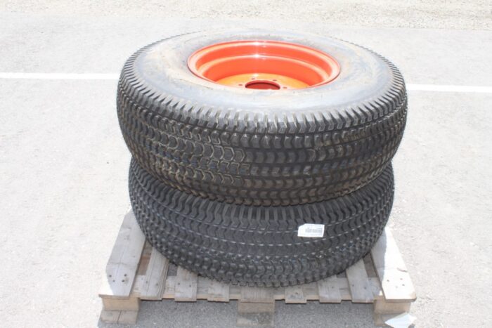 Bridgestone set of 355/80D-20 turf tires on Kubota rim, 100% tread - Image 2
