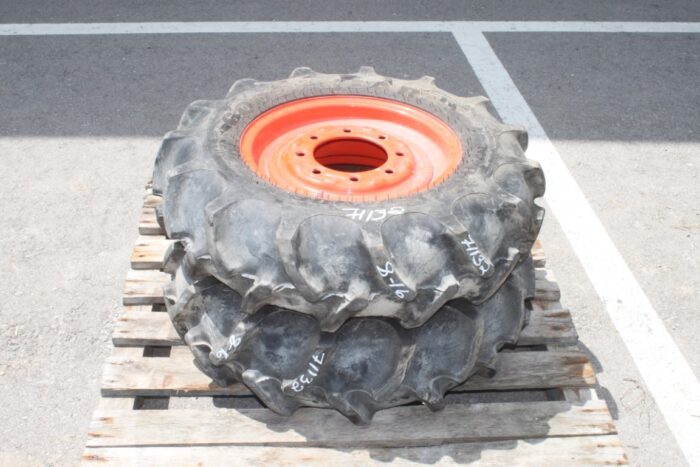 Goodyear pair of 8-16 tires on Kubota rim, 90% tread