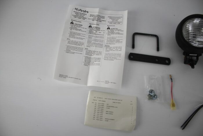 一 work light kit (K3611-92100), part number F8255, for front mount mower (F2880 / F2880E / F3680) - Image 4