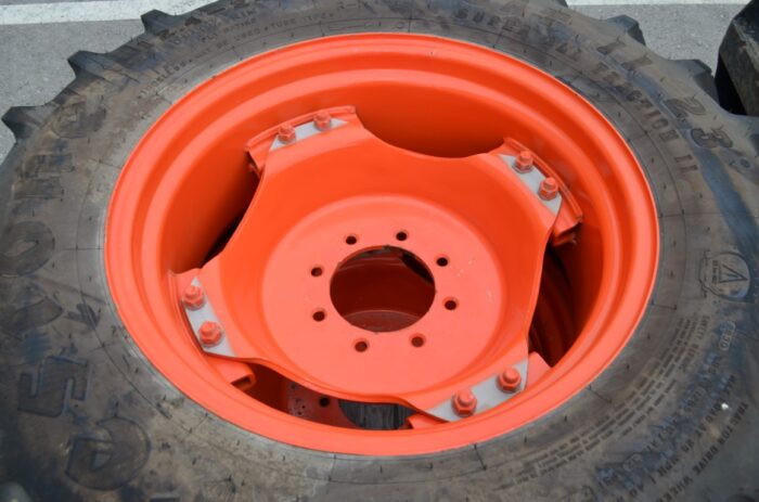 Firestone pair of 12.4-24 tires on Kubota rims - Image 6