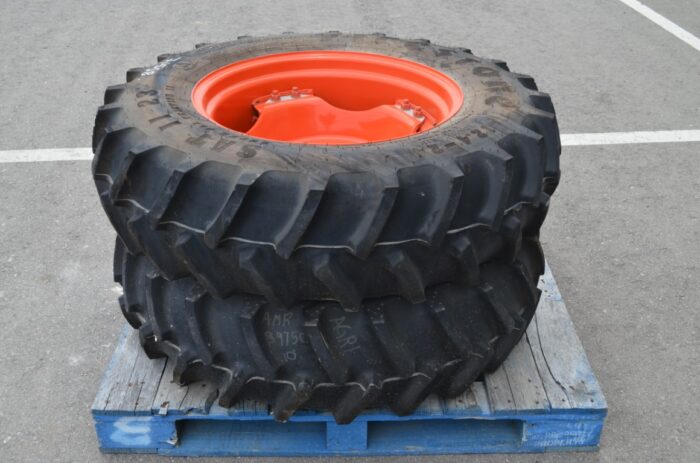Firestone pair of 12.4-24 tires on Kubota rims - Image 7