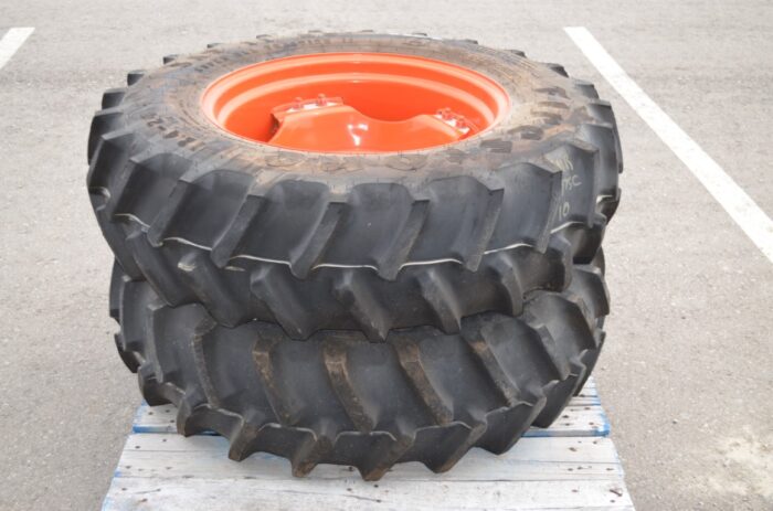 Firestone pair of 12.4-24 tires on Kubota rims - Image 8
