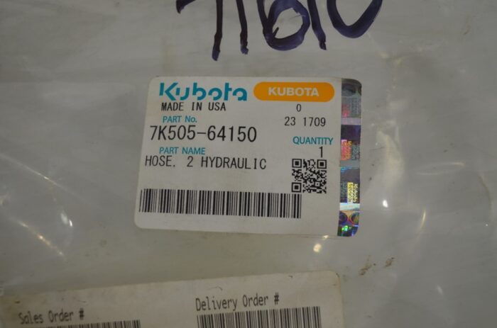 Kubota hydraulic hose, part number 7K505-64150 - Image 4