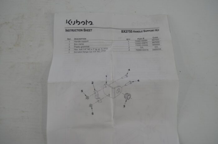 Kubota handle control kit, part number BX2755 - Image 4