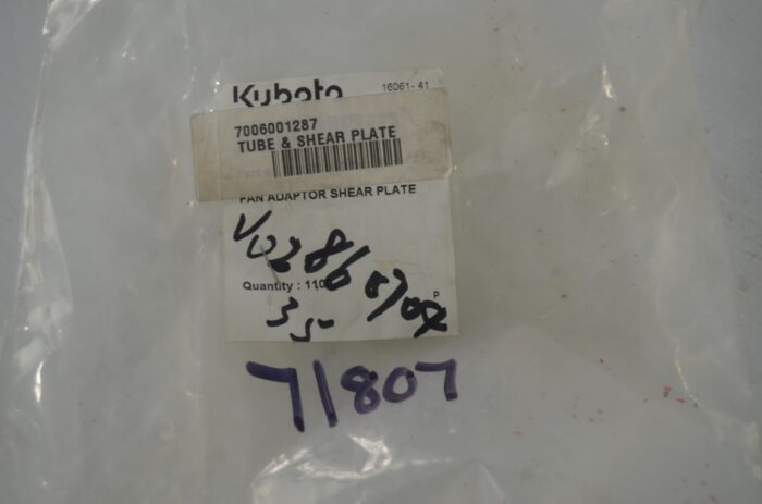 Kubota tube and shear plate, part number 7006001287 - Image 5