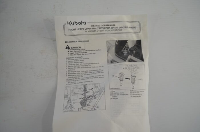Kubota front heavy load strut kit, part number V4209 - Image 4