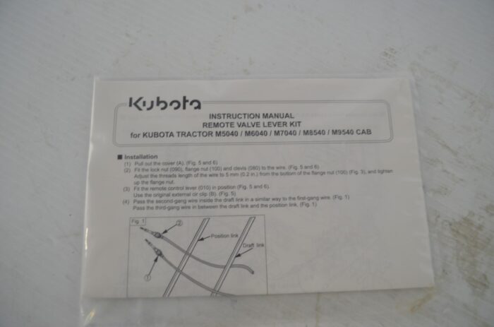 Kubota remote valve lever kit, part number M7616 - Image 8