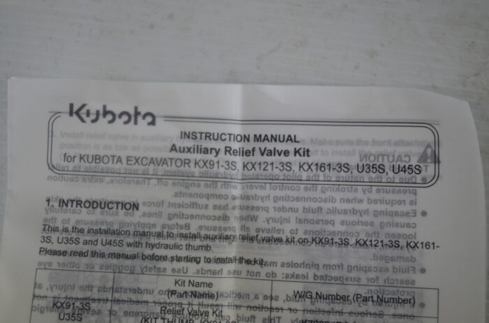 Kubota auxiliary relief valve x7 for Kubota excavator KX91-3S, KX121-3S, KX161-3S, U35S, U45S, part number K7909 - Image 5