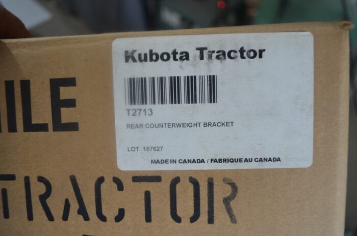 Kubota wheel weight rear counter weight bracket, part number T2713 - Image 9