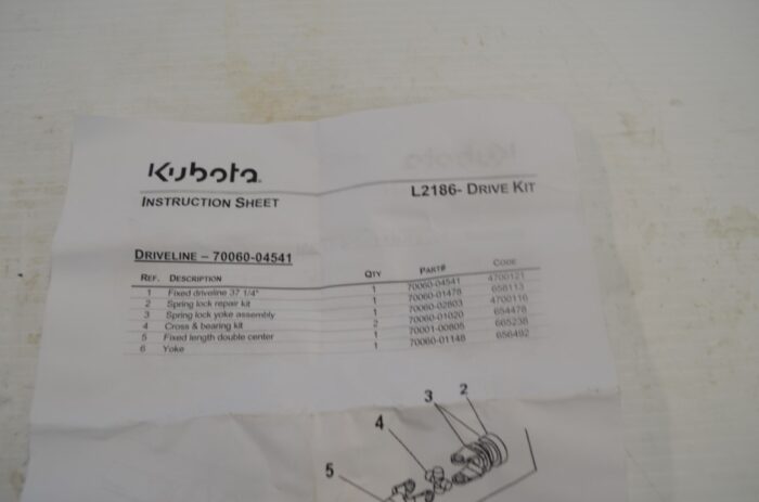 drive line pto kit, part number L2186 - Image 11