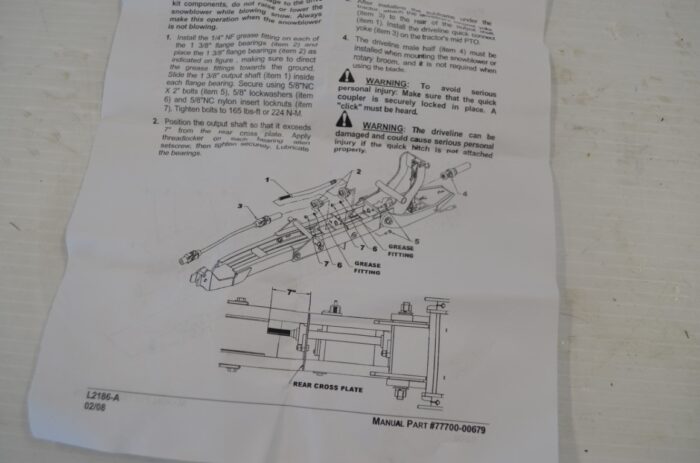 一 drive line pto kit, part number L2186 - Image 12