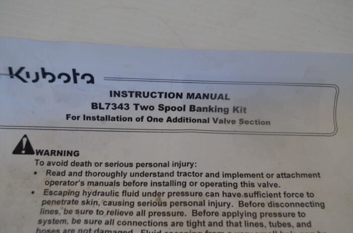 2 spool  banking kit, part number BL7343 - Image 5