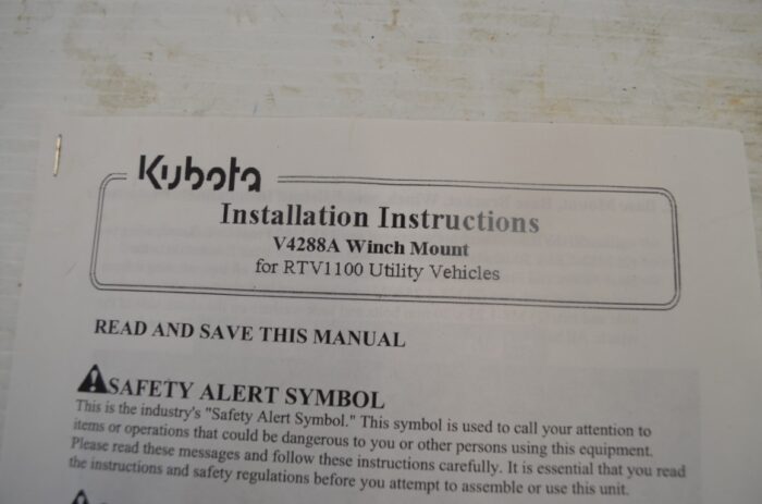 Kubota winch bracket to fit RTV 1100, part number V4288A - Image 11