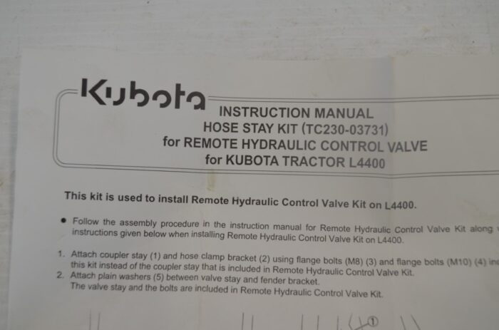 hose stay kit for rear remote valve, part number L8310 - Image 11