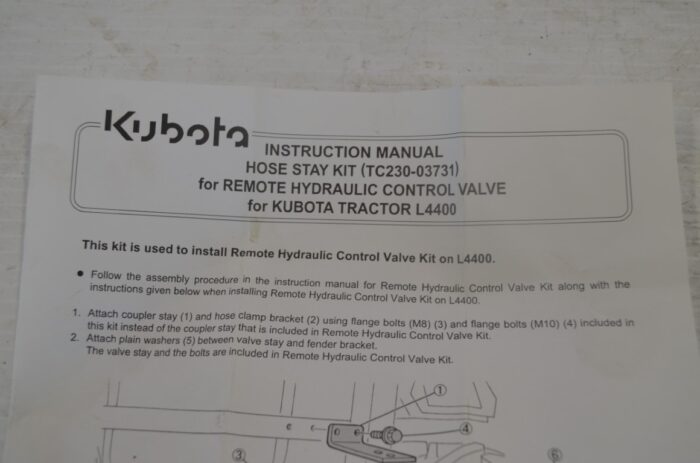 hose stay kit for rear remote valve, part number L8310 - Image 10
