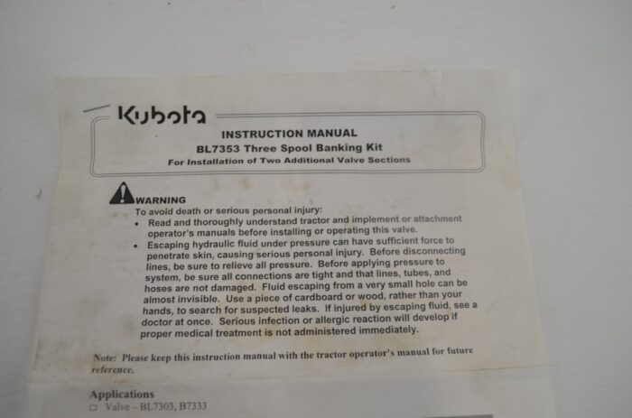 3 spool banking kit, part number BL7353 - Image 9