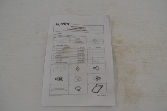 一 Kubota back up camera, travel alarm kit, part number K7424 - Image 5