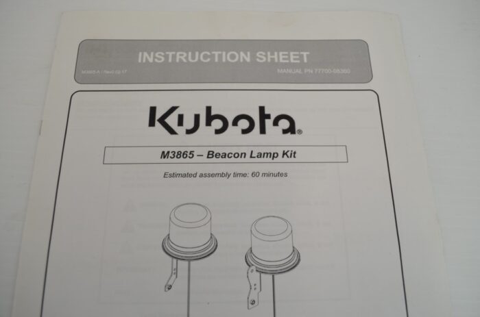 一 Kubota beacon lamp kit for M7 series tractors, part number M3865 - Image 5