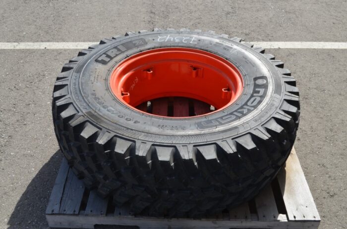 Nokian 1- 400/80R24 on orange rim, 5 3/8" pilot, 6 3/4" bolt circle - Image 2