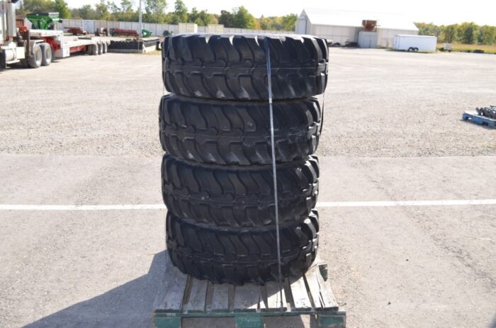 Dunlop 4- 365/70R18 tires on steel rim, 8 3/4" pilot, 13" bolt circle
" pilot, 8" bolt circle - Image 2