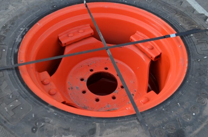 Nokian 2- 360/80R24 tires on steel rim, 6" pilot, 8 5/8" bolt circle - Image 5