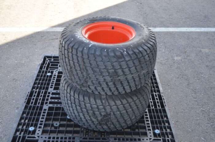 Litefoot 2- 26x12.00-12 tires on 5 bolt steel rim, 3" pilot, 4 1/4" bolt circle - Image 2