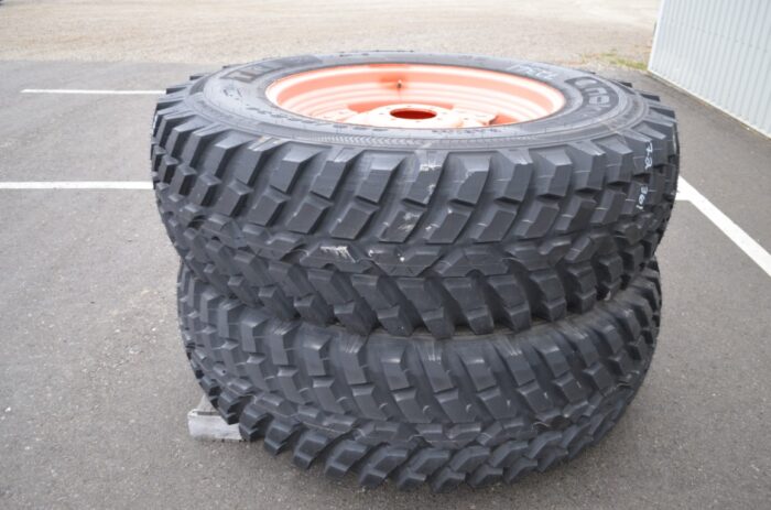 Nokian 2- 480/80R-34 tires on steel 8 bolt rims, 6" pilot, 8" bolt circle, new - Image 2