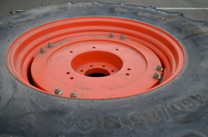 Mitas 2- 460/85R-34 on 8 bolt cast rims, 6" pilot, 8" bolt circle, new - Image 5