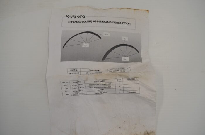 一 left and right hand fender extension kit, part number M3806 - Image 2