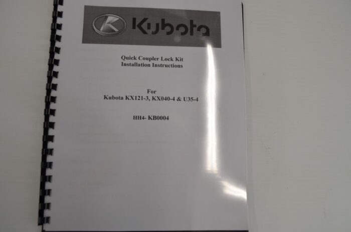 Kubota Electric/hydraulic quick coupler bucket lock kit, to fit KX040, KX121, U35 etc. - Image 7