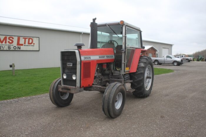MF 3505 2wd tractor, cab, air, 18.4x38, 8 speed shuttle, 2 remotes, 3789 hours local unit - Image 2
