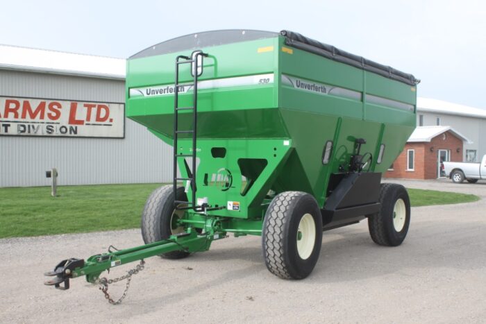 Unverferth 530 gravity wagon, tarp, brakes, HD tires, lights, low usage - Image 2