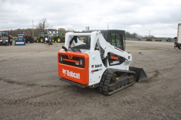 Bobcat T590 track skidsteer, cab, air, hydraulic coupler, 1640 hours - Image 6