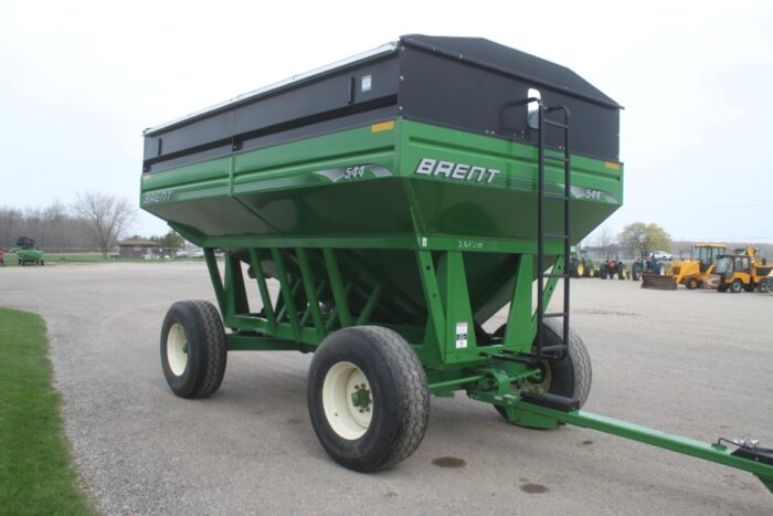 Brent 544 500 bu gravity wagon, tarp, green, as new - Image 4